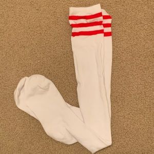 red striped thigh highs